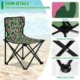 thumbnail image 4 of Folding Chair Camping Chair For Camping Picnicking Outdoor Beach and Travel Leopard Print with Pink Accents, 4 of 8