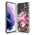 thumbnail image 3 of MUNDAZE Samsung Galaxy S21 Ultra Cute Pink Cherry Blossom Gnome Spring Floral Flowers Double Layer Phone Case Cover, 3 of 5