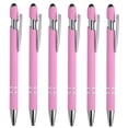 thumbnail image 1 of Unique Bargains Stylus Ballpoint Pen with Stylus Tip, Medium Point, 1.0mm, Black Ink, Light Purple, 6 Pack, 1 of 5