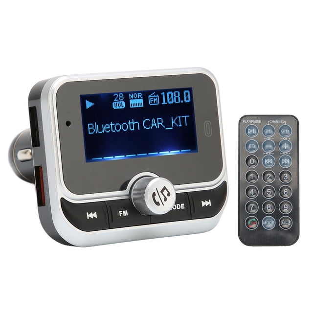Transmisor FM Bluetooth con doble USB, adaptador de radio Bluetooth de 76 MHz a 108 MHz, cargador para coche con pantalla de 1,8 pulgadas