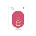 thumbnail image 2 of Time and Tru Goldtone Initial Letter Ring Set, 5 Piece, Size 7, Letter V, 2 of 4