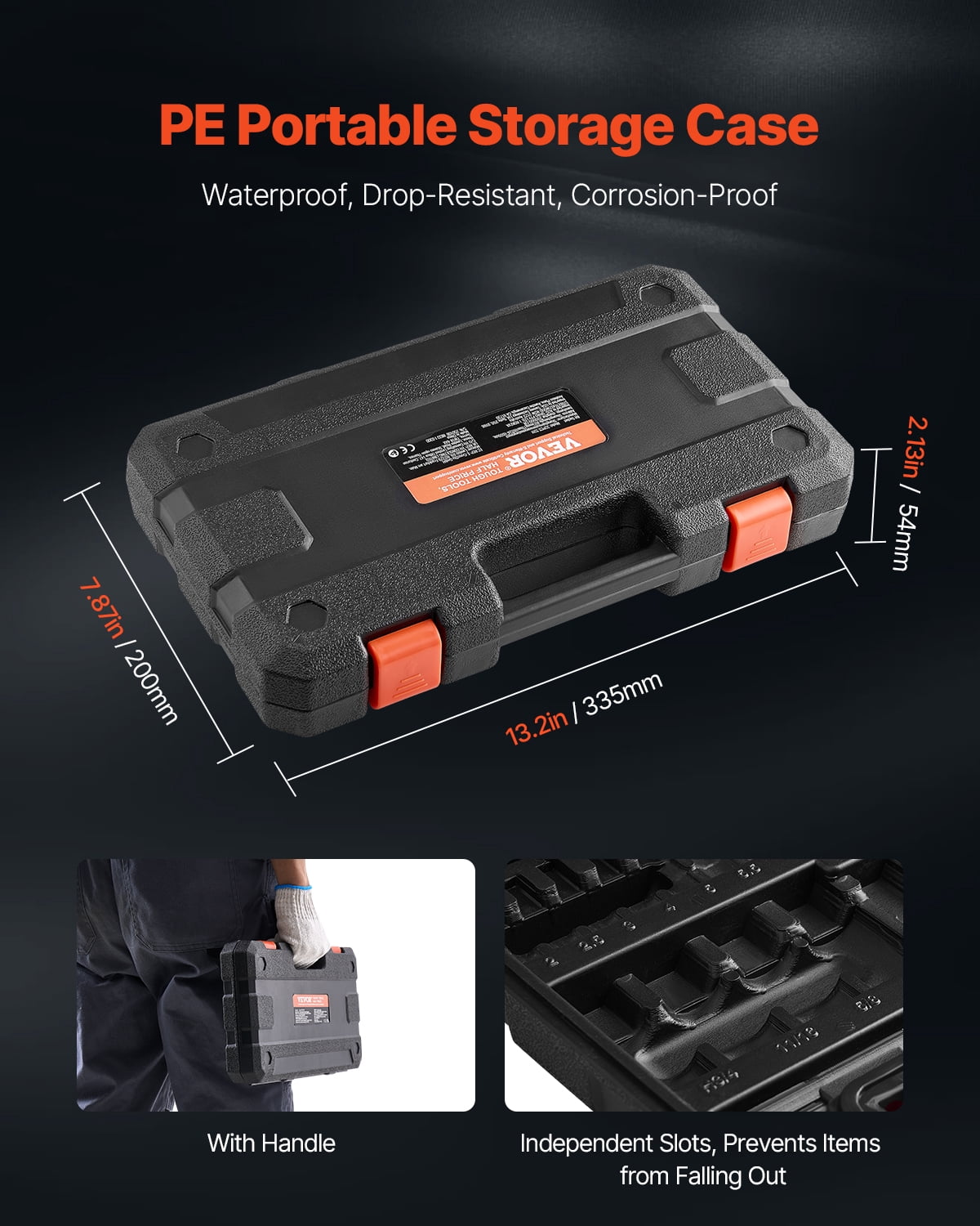 VEVOR Hex Bit Socket Set, 32-Piece, S2 Alloy Steel and Cr-V Steel, Standard SAE and Metric, 1/4 in, 3/8 in, and 1/2 in Drives, with Enhanced Storage Case, Allen Socket Set for Mechanics, Auto Repair