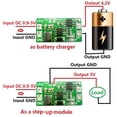 thumbnail image 4 of Inteprter Módulo de alimentación de 2 en 1, módulos de de refuerzo, convertidor de aumento ajustable, placa de carga Electrónica miscelánea, 4 of 6