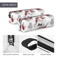 thumbnail image 4 of Pofeuu Koi Fish Print Leather Pencil Case, Leather Pencil Pouch Large Capacity, Big Pencil Pouch with Zipper Vintage Pen Bag Fountain Pen Holder, 4 of 7