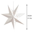 thumbnail image 3 of Star decorations, Paper Star Lantern, Hanging Lantern, 24 in 7-Point Paper, Light Filtering Cut-Outs, Cream, Retail Event Styling, 1 Pc, 3 of 4