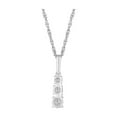 thumbnail image 6 of Araiya Fine Jewelry 14K White Gold Round Diamond Three Stone Pendant with Sterling Silver Rope Chain Necklace (1/20 cttw, I-J Color, I2-I3 Clarity), 18", 6 of 6