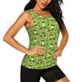 thumbnail image 2 of Sigee Cute Green Frog for Women's Workout Tank Top,Running Tank Tops,Sleeveless Gym ClothesSmall, 2 of 8