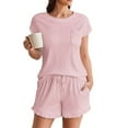 thumbnail image 6 of Seductiva Clothing women pajama sets Womens Pajama Set Cap Sleeve Set Tops and Ruffle Shorts Pj Sets Casual Sleepwear with Pockets, 6 of 7