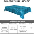 thumbnail image 3 of Ocean Waves Teal Turquoise Blue Waterproof Picnic Party Rectangle Table Cloth Cover Decorations Fabric 60 X 84 Inches Rectangle Tablecloth Home Dining Room Kitchen Decor, 3 of 5