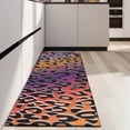 thumbnail image 4 of Purple and Orange Of Leopard Print Kitchen Rug Mat,Kitchen Runner Rugs Non Skid Washable,Decorative Kitchen Floor Mats for Kitchen,Sink,Laundry,17"X47", 4 of 5