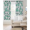 thumbnail image 2 of Green Floral Blackout Curtains for Bedroom Living Room Darkening Curtains 90 Inch Farmhouse Garden Flowers Botanical Black Out Window Curtain Privacy Window Treatment Grommet Drapes 52"x90"x2, 2 of 9