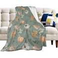 thumbnail image 3 of Fall Throw Blanket Fall Decor Blanket Autumn Pumpkin Leaves Farmhouse Truck Flannel Fleece Throw Blanket for Couch Super Warm Cozy Plush Lightweight Seasonal Bedding Blanket for Kids Adults 40"x50", 3 of 6