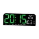 thumbnail image 2 of Reloj despertador Digital con configuración de alarma , reloj de mesa con luz ajustable de 4 niveles, pantalla LED para el hogar, estante, , Verde, 2 of 8