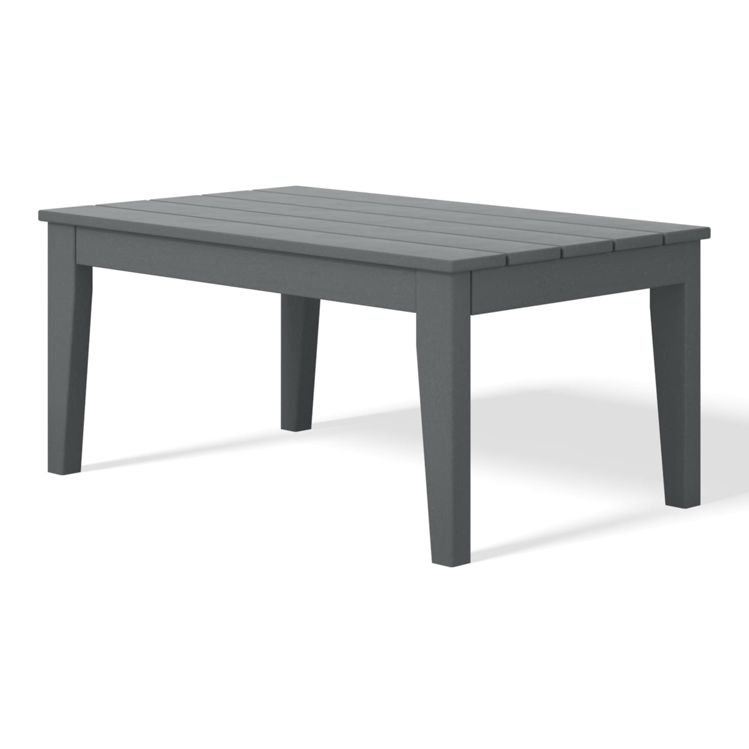 WestinTrends Malibu Low Outdoor HDPE Patio Rectangle Coffee Table, Gray