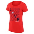 thumbnail image 2 of Women's G-III 4Her by Carl Banks Red Montreal Canadiens Super-Slim Fit Lightweight Hockey Love T-Shirt, 2 of 3