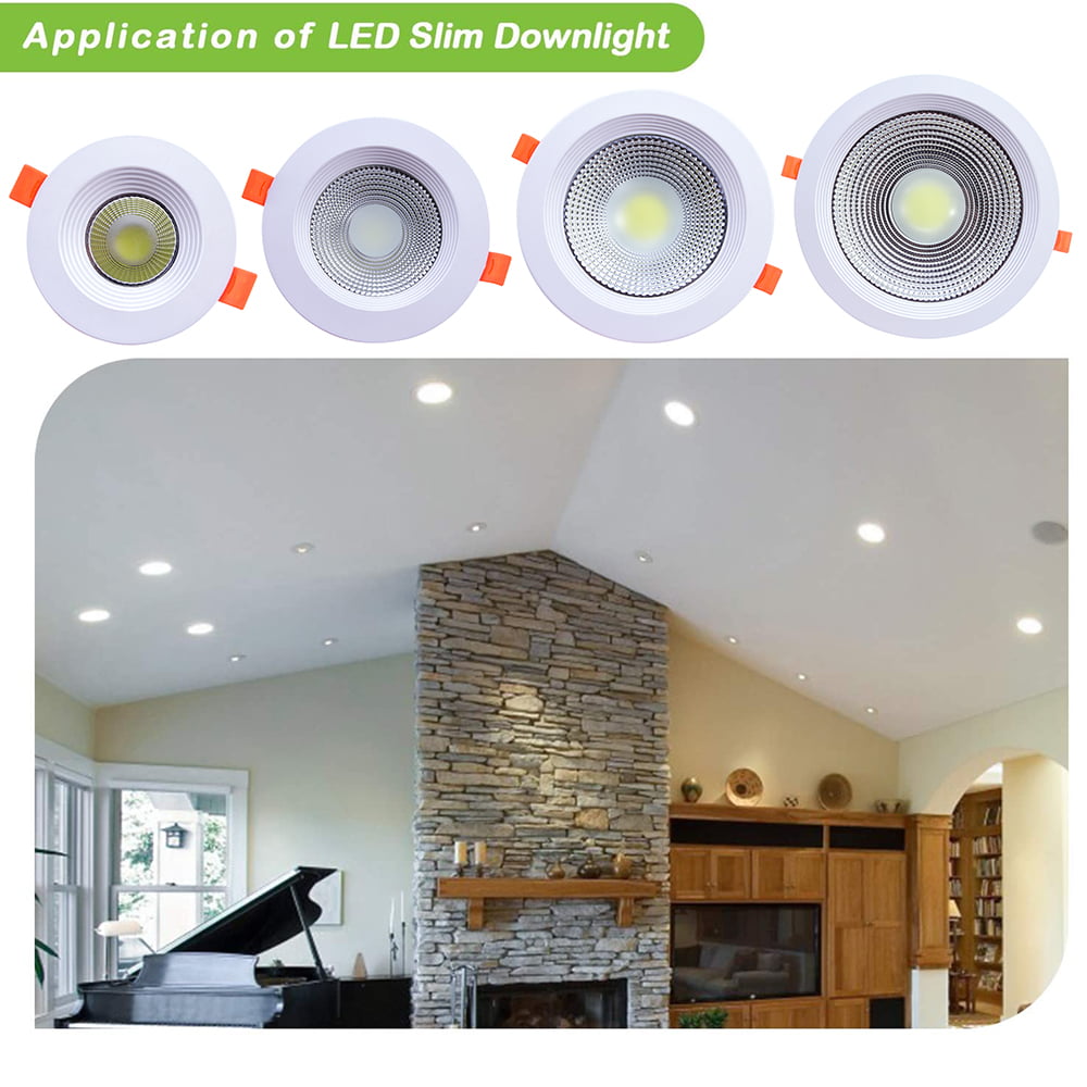 Rosnek 7W/10W/15W/30W LED COB Downlight Ceiling Lamp AC85-265V Recessed LED  Light Home Lighting Living Room Atmosphere Indoor Decor