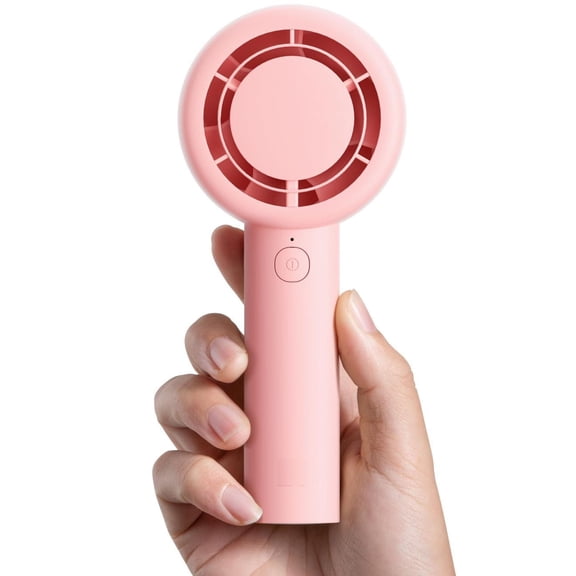 Portable Handheld Turbo Fan [16H Max Cooling Time], 5 Speeds Usb Rechargeable Mini Personal Battery Operated Small Pocket Cooling Fan Gifts for Women, Travel, Home, Office, Beach, Lash -Pink