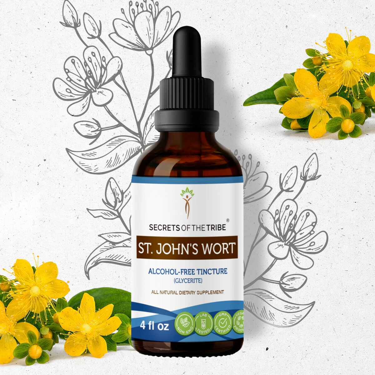 St. John's Wort Tincture AlcoholFREE Extract, Organic Saint John's