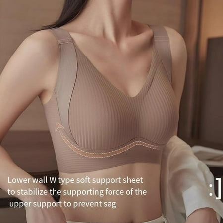 Sports Bras for Women High Support Large Bust No Underwire Seamless Bralette Push Up Plus Size Bras Full Coverage Bra for Yoga Gym Workout Fitness Everyday Underwear Clearance Sales XL