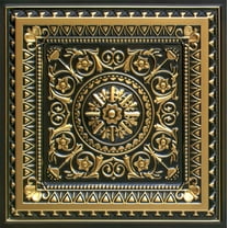 223 - La Scala 2 ft. x 2 ft. PVC Glue-up or Lay in Ceiling Tile in Antique Brass (200 Sq.ft / Pack) - 25 Pieces