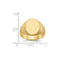 thumbnail image 5 of Real 14kt Yellow Gold 15.0x12.0mm Closed Back Men's Signet Ring Size: 10; for Adults and Teens; for Women and Men, 5 of 5