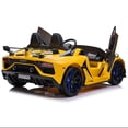 thumbnail image 3 of Lamborghini 24V Kids Ride-on Car w R/C Parental Remote , MP3 Music Player,  LED Foam Rubber Wheels , Vegan Leather Seat,  Scissor Doors, Rubber Floor Mats, Car Cover, 3 of 11