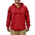 thumbnail image 5 of Blekii Men's Cargo Pocket Hoodie, Utility Style Pullover Sweatshirt, Large Pocket Detail on Chest, Durable Casual Top for Work Or Outdoor Use, Rugged Streetwear Look, Functional for, 5 of 8