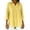 Yellow, variant on Women's Plus Size 3/4 Sleeve V-Neck Top, Elegant Lapel Casual Blouse with Side Slit, Loose Fit Tunic for Office Work, Everyday Wear and Casual Outfits Light Blue L