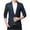 Navy, variant on IROINNID Men's Blazer Notch Lapel Long Sleeve Plaid Leisure Fine Check Woolen Slim And Handsome Suit Top