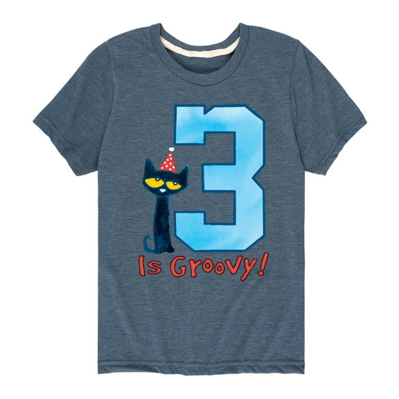 Pete the Cat - Happy 3rd Birthday - Toddler And Youth Short Sleeve Graphic T-Shirt