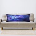 thumbnail image 2 of Galaxy Body Pillow Cover Outer Universe Space Nebula Star Night Luxury Long Pillow Case Protector with Zipper Decorative Starry Sky Large Pillowcases Cushoned for Bedroom,Couch 20"x54",Blue Purple, 2 of 6