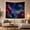 Planet Peaks, variant on Golden Crescent Moon in Swirling Nebula Clouds, Dreamy Fantasy for Space Lovers, Celestial Wall Art, Housewarming Gift, Tapestry Wall Hanging for Bedroom and Dorm