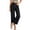 Black, variant on Tqcoqu Women's High Waist Multi Button Front Patch Pocket,Cropped Flare Jeans Solid Vintage Wash Denim Capri Pants,Black Women's XS-XL