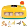 thumbnail image 1 of Incubadora de huevos, incubadora de 8 huevos con vela LED, control y pantalla de temperatura y humedad, herramienta educativa de incubadora digital para huevos de gallina, pato, ganso, codorniz, 1 of 8