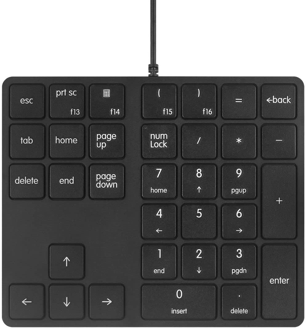 Numeric Keypad 34 Keys (30) Mini Multifunctional Wired Numpad Portable