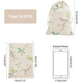 thumbnail image 3 of 50pcs 5x7 Inch Burlap Bags Drawstring Gift Bags Floral Fabric Bags Jewelry Packing Pouches Favors Bag for Selling Valentine Xmas Jewelry Coffee Beans Wedding Party Shower Birthday, 3 of 8
