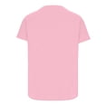 thumbnail image 5 of Hurxie Womens Short Sleeve Shirts V Neck Collared Button Down Shirt Tops with Pockets Pink,XL, 5 of 6