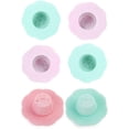 thumbnail image 1 of 6 Pcs Protecteurs de Drain en Forme de Fleur, Rose et Vert, 1 of 5