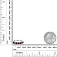 thumbnail image 3 of Gem Stone King 925 Sterling Silver Round Black Diamond Red Created Ruby Anniversary Ring for Women (1.43 Cttw, Gemstone Birthstone) (Size 5), 3 of 4