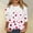 Pink, variant on Hot Sale!! Valentines Shirts 3/4 Length Sleeve Womens Tops Floral Tie Dye Graphic Tees Trendy Holiday Tunic Blouses Dressy Casual Crewneck Shirts Yellow + S