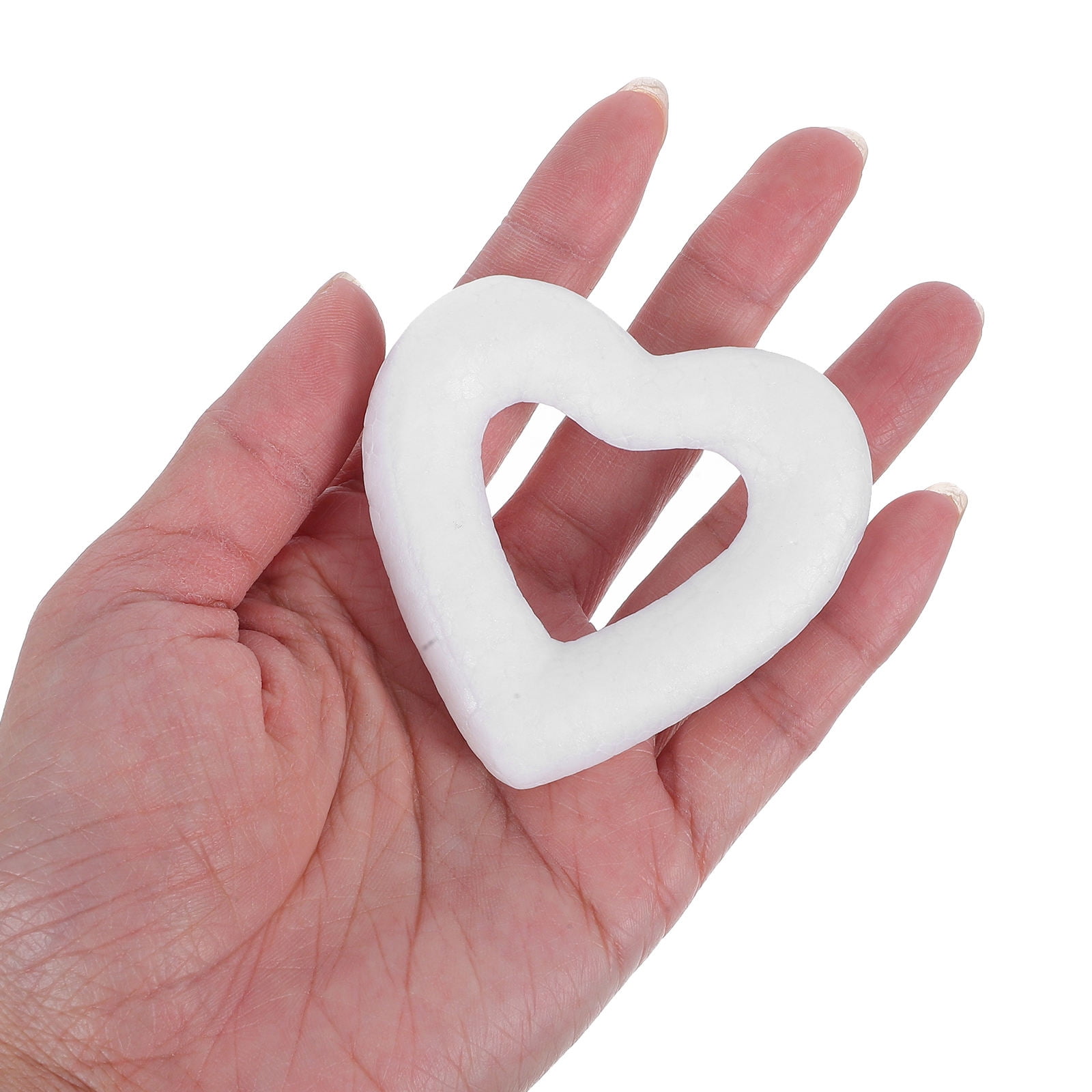 TAILTOSS Heart Foam Form White Craft Foam for Wedding and Valentine Decorations 18Pcs