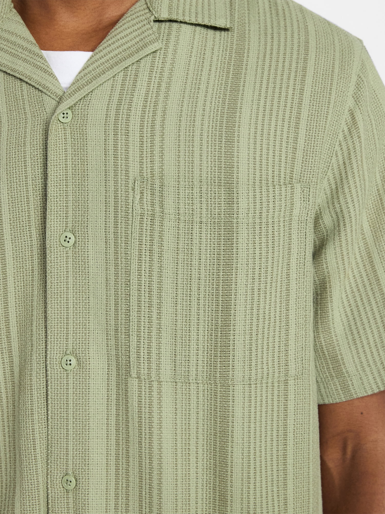 No Boundaries Textured Shirt with Short Sleeves, Men's XS-4XLT