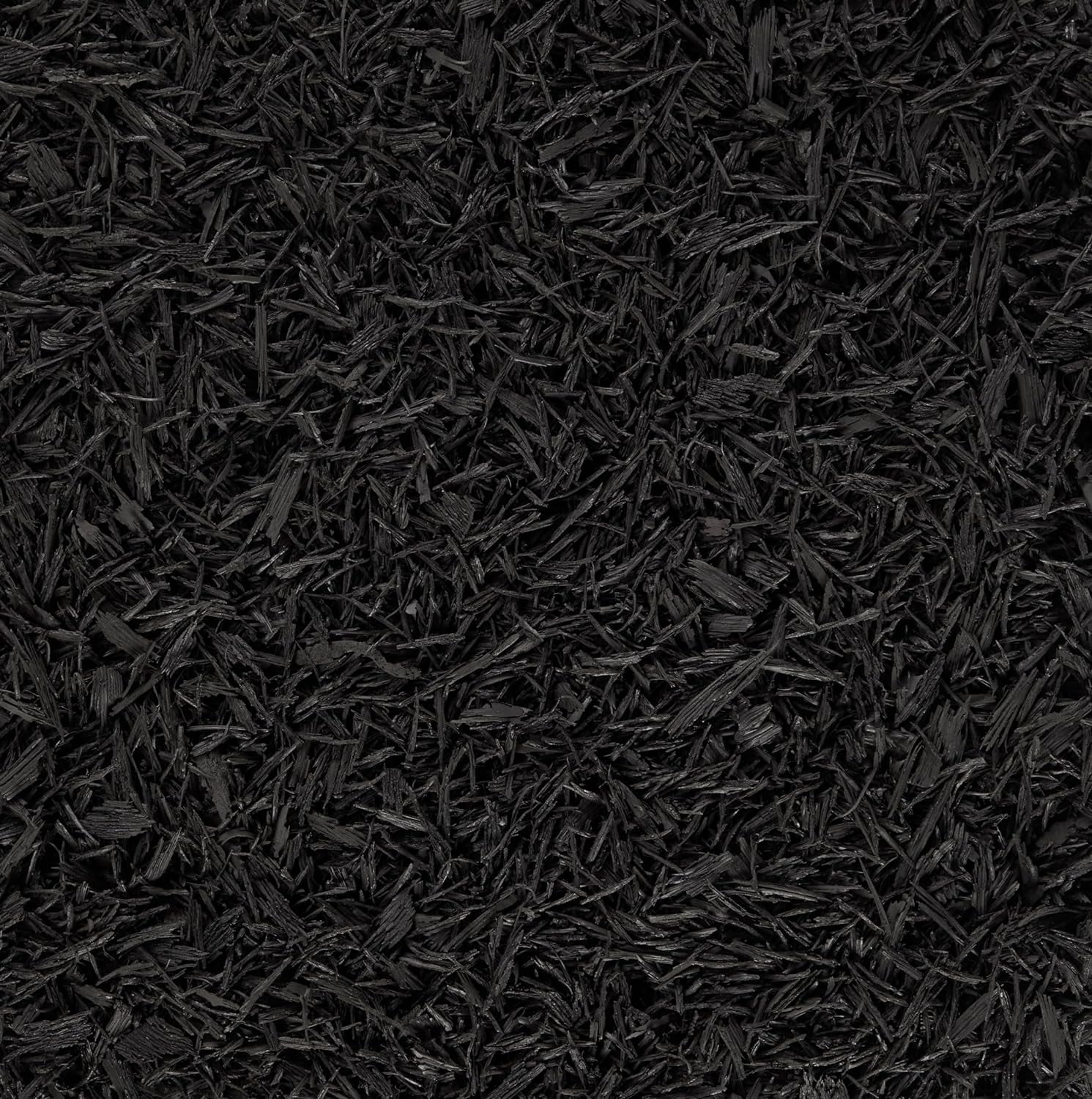 Wjsp Shredded Rubber Mulch 1.5 Cu ft 27 lbs Black for Gardens Lawns Landscaping Playgrounds