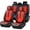 Black & Red, variant on Car Seat Covers with Black and Red Trim, Waterproof Leather, With Lumbar Support, Full Set, Pet Car Seat Pads, Protect Car Seats, Universal Fit, Suitable for SUV, Pickup Truck, And Sedan