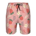 thumbnail image 3 of Salouo Strawberry Floral Pattern Swim Trunks for Men,Men's Hawaiian Bathing Suit Swimsuits Quick Dry Swimming Board Shorts Beach Shorts with Pockets-X-Large, 3 of 6