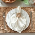 thumbnail image 6 of 6 Pcs Rattan Napkin Rings, Farmhouse Napkin Rings, Hand-Woven Napkin Rings Fall Rustic Napkins Rings for Thanksgiving Christmas Party Wedding Decor, 6 of 7