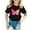 Black, variant on Tiijoy Toddler Girls Graphic Tee Butterfly Print Short Sleeve Casual T Shirt, Sizes 3-4T