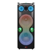 Restored QFX PBX-1260 Dual 12 Party Speaker With Rechargeable Battery and LED Lights