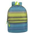 thumbnail image 2 of Boys 17 Inch Backpack with Front Zippered Pocket and Adjustable Shoulder Straps for School, Camp, Hiking, Commuting and Travel in Striped Blue and Yellow, 2 of 9