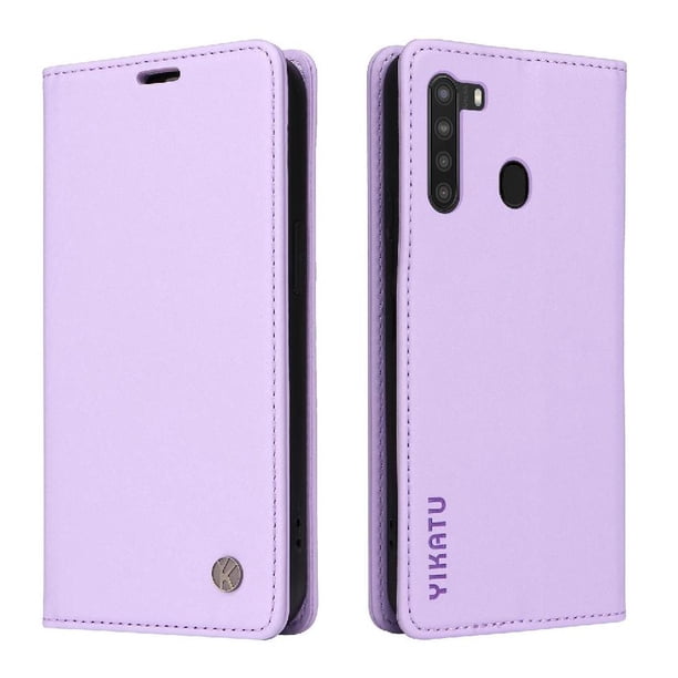 Funda para Samsung Galaxy A21 Estuche de Cuero PU Tipo Cartera con Ranuras para Tarjetas y Cierre Magnético